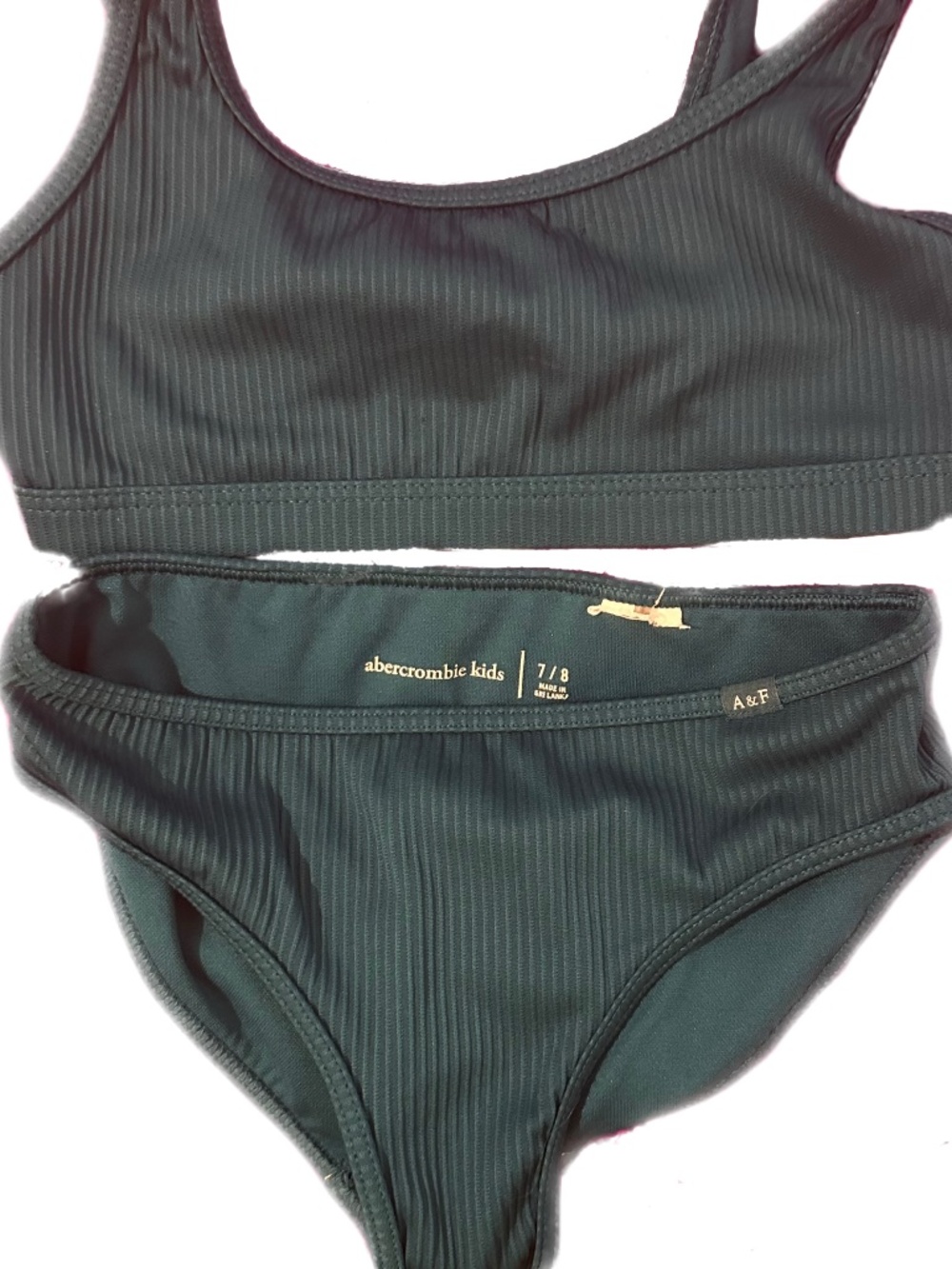 abercrombie kids green bikini set